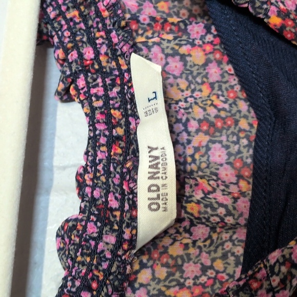 Old Navy Micro Floral Lined Tunic Top Size Large - Picture 4 of 9
